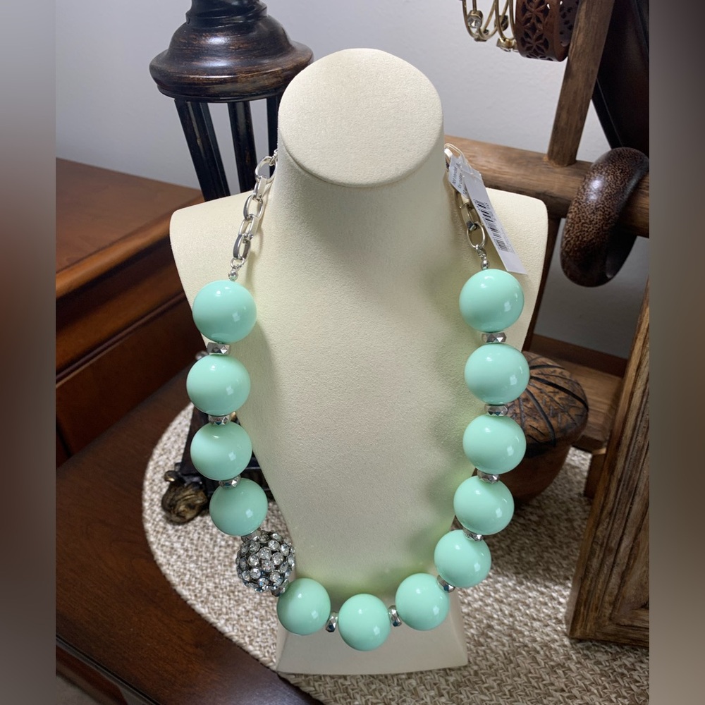 NWT- M Haskell Large Bead & Crystal Necklace